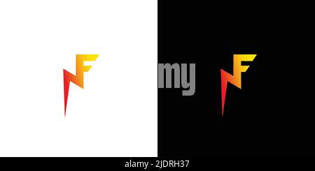 Modern and sophisticated NF letter initials logo design Stock Vector