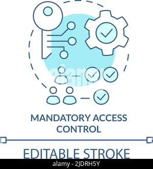 Access control turquoise concept icon Stock Vector Image & Art - Alamy
