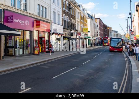 London- May 2022: The Quadrant, shopping high street in Richmond south west London Stock Photo