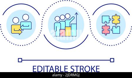 Business cooperation loop concept icon Stock Vector