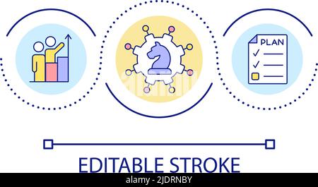 Business strategy loop concept icon Stock Vector