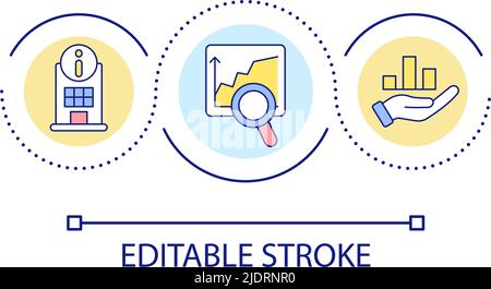 Make research loop concept icon Stock Vector