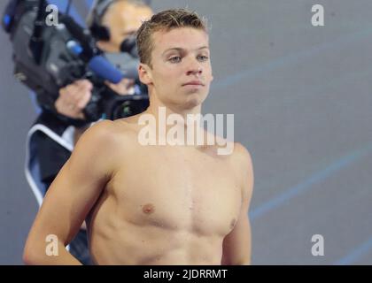 Leon Marchand of France Gold medal, 200 M Medley Men during the 19th