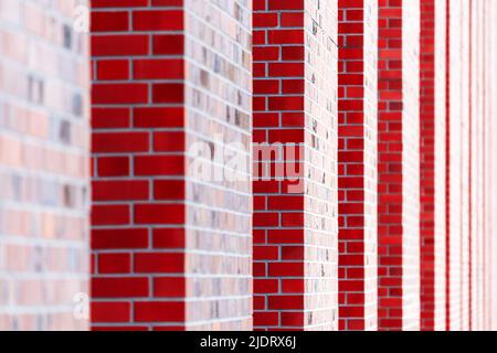 Brick Wall with a shallow depth of field, taken in Katowice Poland Stock Photo