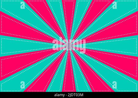 Sunburst Pattern Background. Ray radial star with back stitch style. Vector Illustration Stock Vector