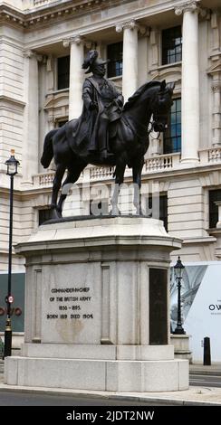 Statue of Field Marshal and Commander in Chief of the British army  Prince George of Cambridge Whitehall London England UK Stock Photo