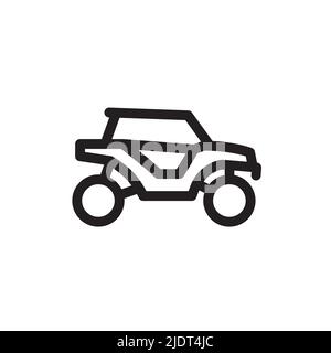 utv or sxs line icon Stock Vector