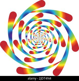 Twist circles background illusion icons Vectors graphic art designs Stock Vector