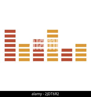 Music wave vector abstract sound design illustration. Audio equalizer line voice electronic and frequency musical radio pattern. Volume stereo graph w Stock Vector