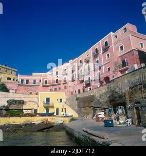 Ventotene island, the harbour, Lazio region, Italy. Stock Photo