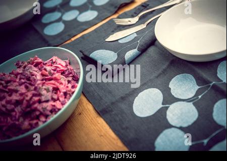 Heringssalat - Table Arrangement Stock Photo