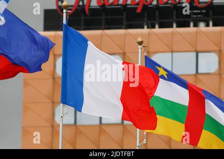 St. Petersburg, Russia. 17th June, 2022. Gallery of flags of the participating countries in the framework of St. Petersburg International Economic Forum 2022 (Credit Image: © Maksim Konstantinov/SOPA Images via ZUMA Press Wire) Stock Photo