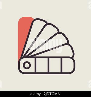 Paper color palette vector icon. Construction, repair and building. Graph symbol for your web site design, logo, app, UI Stock Vector