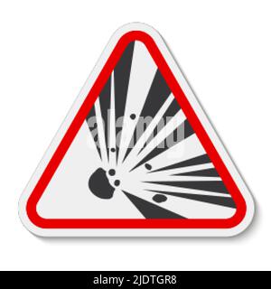 Beware Explosive Material Symbol Sign Isolate on White Background,Vector Illustration Stock Vector