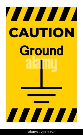 Protective Earth (Ground) Symbol Sign, Vector Illustration, Isolate On White Background Label. EPS10 Stock Vector