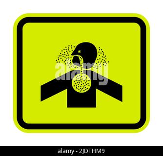 Toxic Gases Asphyxiation Symbol Sign Isolate on White Background,Vector Illustration Stock Vector