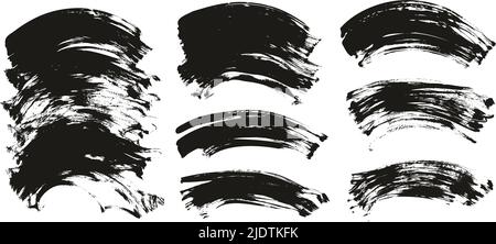Flat Fan Brush Regular Curved Background High Detail Abstract Vector Background Set Stock Vector
