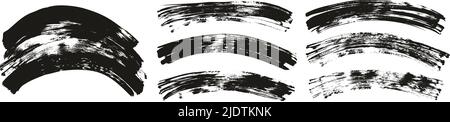 Flat Fan Brush Regular Curved Background High Detail Abstract Vector Background Set Stock Vector