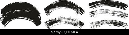 Flat Fan Brush Regular Curved Background High Detail Abstract Vector Background Set Stock Vector