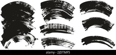 Flat Fan Brush Regular Curved Background High Detail Abstract Vector Background Set Stock Vector