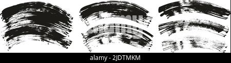 Flat Fan Brush Regular Curved Background High Detail Abstract Vector Background Set Stock Vector