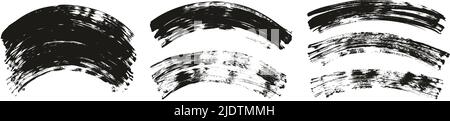 Flat Fan Brush Regular Curved Background High Detail Abstract Vector Background Set Stock Vector