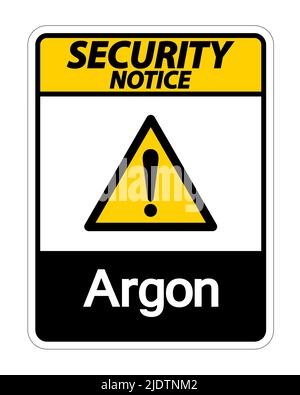 Security Notice Argon Symbol Sign On White Background,Vector Illustration Stock Vector