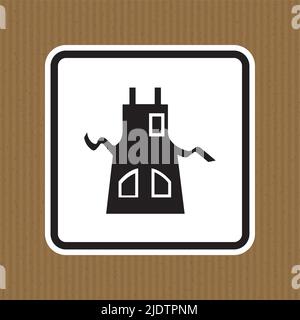 Symbol Wear Apron Isolate On White Background,Vector Illustration EPS.10 Stock Vector