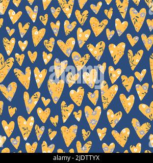 Cute hand drawn ditsy seamless pattern, lovely floral background, great for textiles, banners, wallpapers, wrapping - vector design Stock Vector