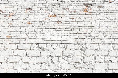 a white brick wall can be used as a background Stock Photo