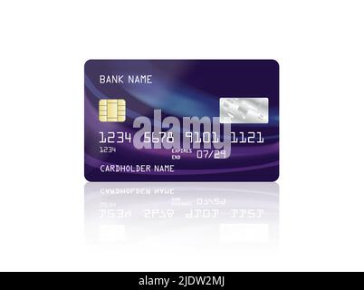 Realistic Credit Card Abstract Colorful Template Mesh Design For Business Office Banking Transaction Shopping Payment Debit Purpose Stock Vector