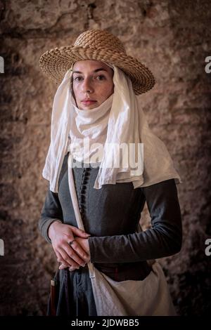 Ferrara, Italy. 30th May, 2021. Italy, XIV Century, pilgrims traveling to Rome. Portrait Credit: Independent Photo Agency/Alamy Live News Stock Photo