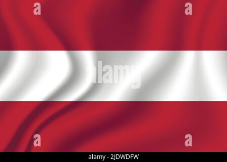 Flag of Austria. Austrian national symbol in official colors. Template icon. Abstract vector background Stock Vector