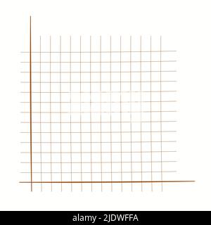 Grid paper. Mathematical graph. Cartesian coordinate system with x-axis, y-axis. Squared background with color lines. Geometric pattern for school Stock Vector