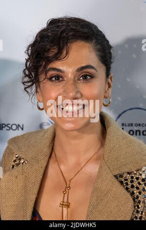 Indian Film Actor Taapsee Pannu Poses For A Photograph While Promoting ...