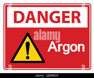 Danger Argon Symbol Sign Isolate On White Background,Vector Illustration Stock Vector
