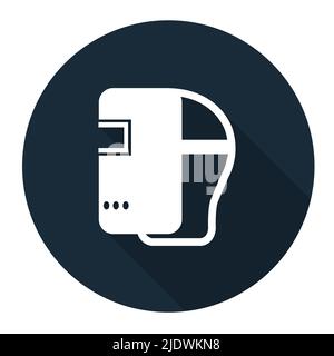 Symbol Wear Welding Helmet Isolate On White Background,Vector Illustration Stock Vector