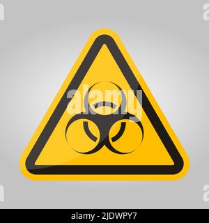 Beware Biological Hazard Symbol Isolate On White Background,Vector Illustration EPS.10 Stock Vector