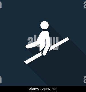 PPE Icon.Use Handrail Symbol Sign Isolate On Black Background,Vector Illustration Stock Vector