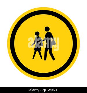 School Zone Symbol Sign Isolate on White Background,Vector Illustration Stock Vector