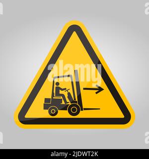 Forklift Point Right Symbol Sign Isolate On White Background,Vector Illustration EPS.10 Stock Vector