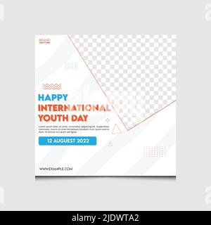 Trendy Social Media Post Template Vector Stock Vector