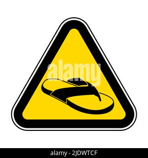 Do not No Open Toed Shoes Stock Vector