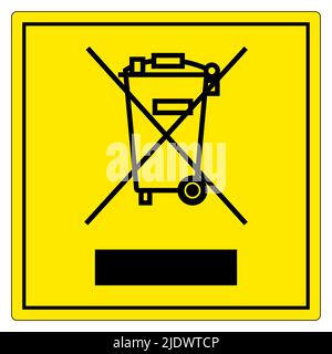 No Waste Symbol Sign Isolate On White Background,Vector Illustration EPS.10 Stock Vector