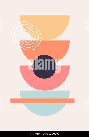 Abstract art background with watercolor vector spot elements. Brush texture decoration with artistic acrylic poster design. Boho abstraction. Stock Vector