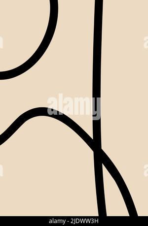 Boho abstraction. Minimalism. Contemporary art. Various forms. For templates, presentations. Stock Vector