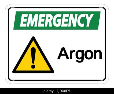 Emergency Argon Symbol Sign Isolate On White Background,Vector Illustration Stock Vector