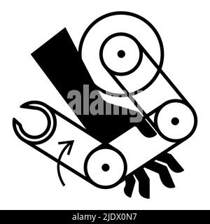 Hand Crush Robot Symbol Sign Isolate On White Background Stock Vector