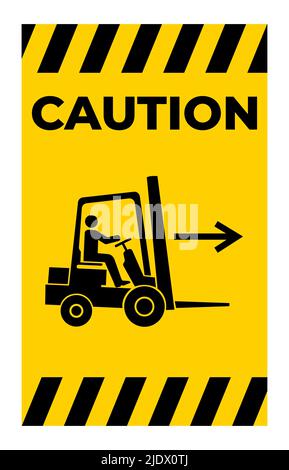 Forklift Point Right Symbol Sign Isolate On White Background,Vector Illustration EPS.10 Stock Vector