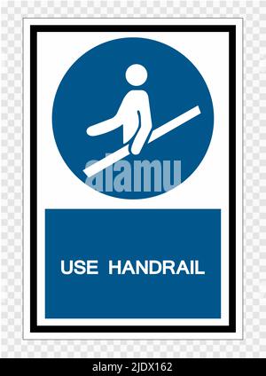 Use Handrail Symbol Sign Isolate On White Background,Vector Illustration EPS.10 Stock Vector